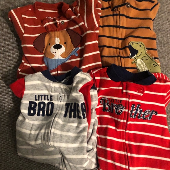 4 Pairs of 2-Way Zip Cotton Sleep & Play Pajamas-Carter’s - Picture 2 of 6